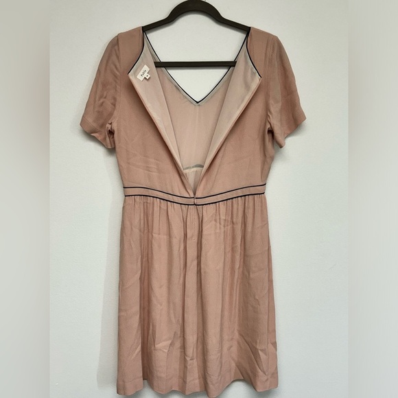 Anthropologie Pablo Light Pink Vneck Short Sleeve Dress size 42 NWOT - Picture 2 of 8